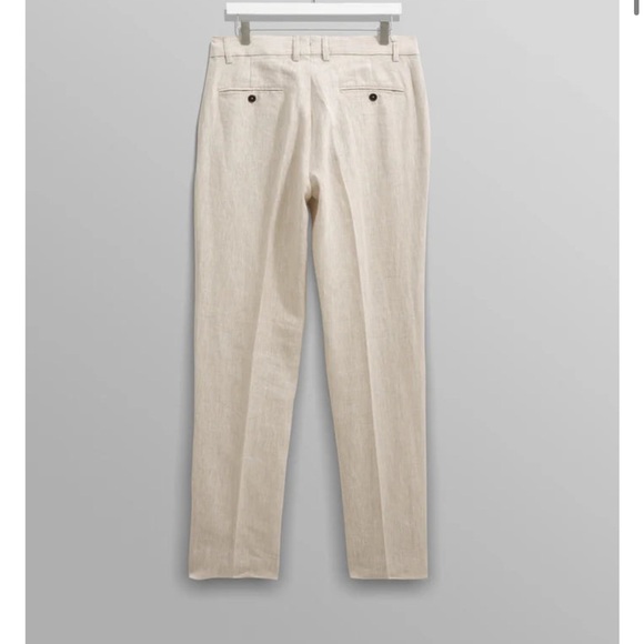 WAX LONDON NATURAL LINEN ALP SMART TROUSER PANT - Picture 2 of 7